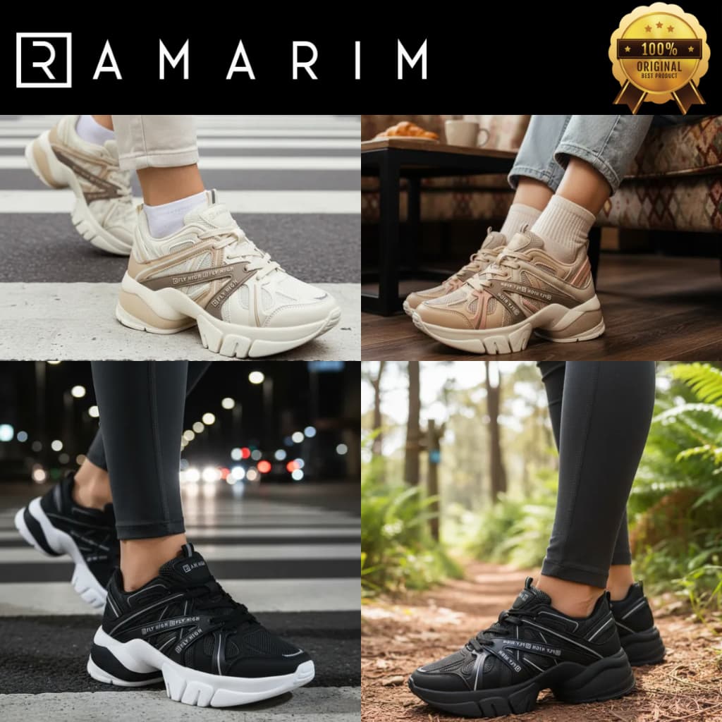 Tênis Feminino Ramarim Casual Confortável Chunky Sneaker Conforto Estiloso Lançamento Original