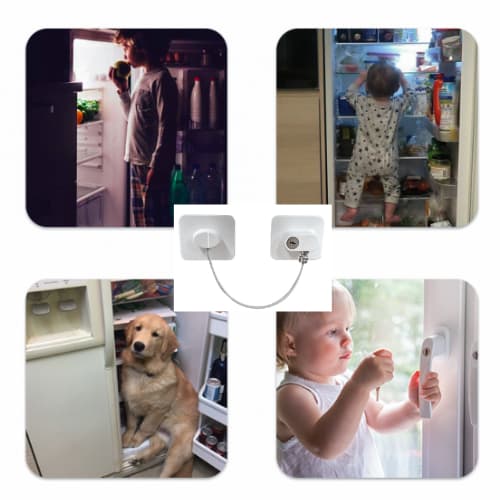 Trava De Segurança Com Chave Para Portas Geladeira Armários  bloqueio de geladeira vem com chave de 1 pc