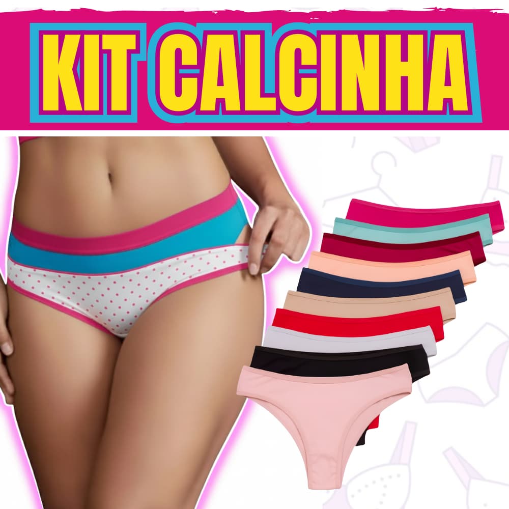 Kit Calcinha Tanga Conforto Calsinha Feminina
