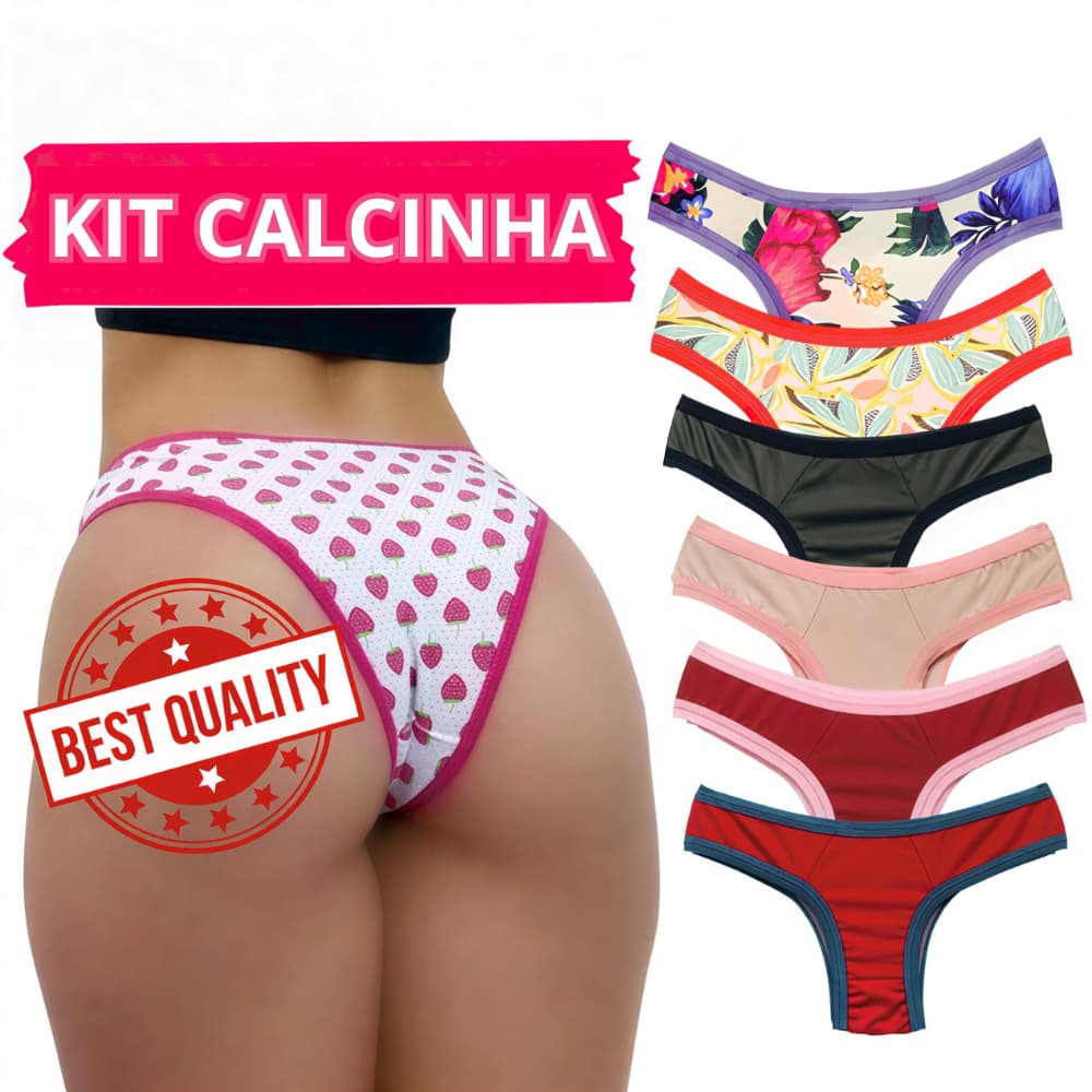 kit calcinha suplex/microfibra calsinha tanga