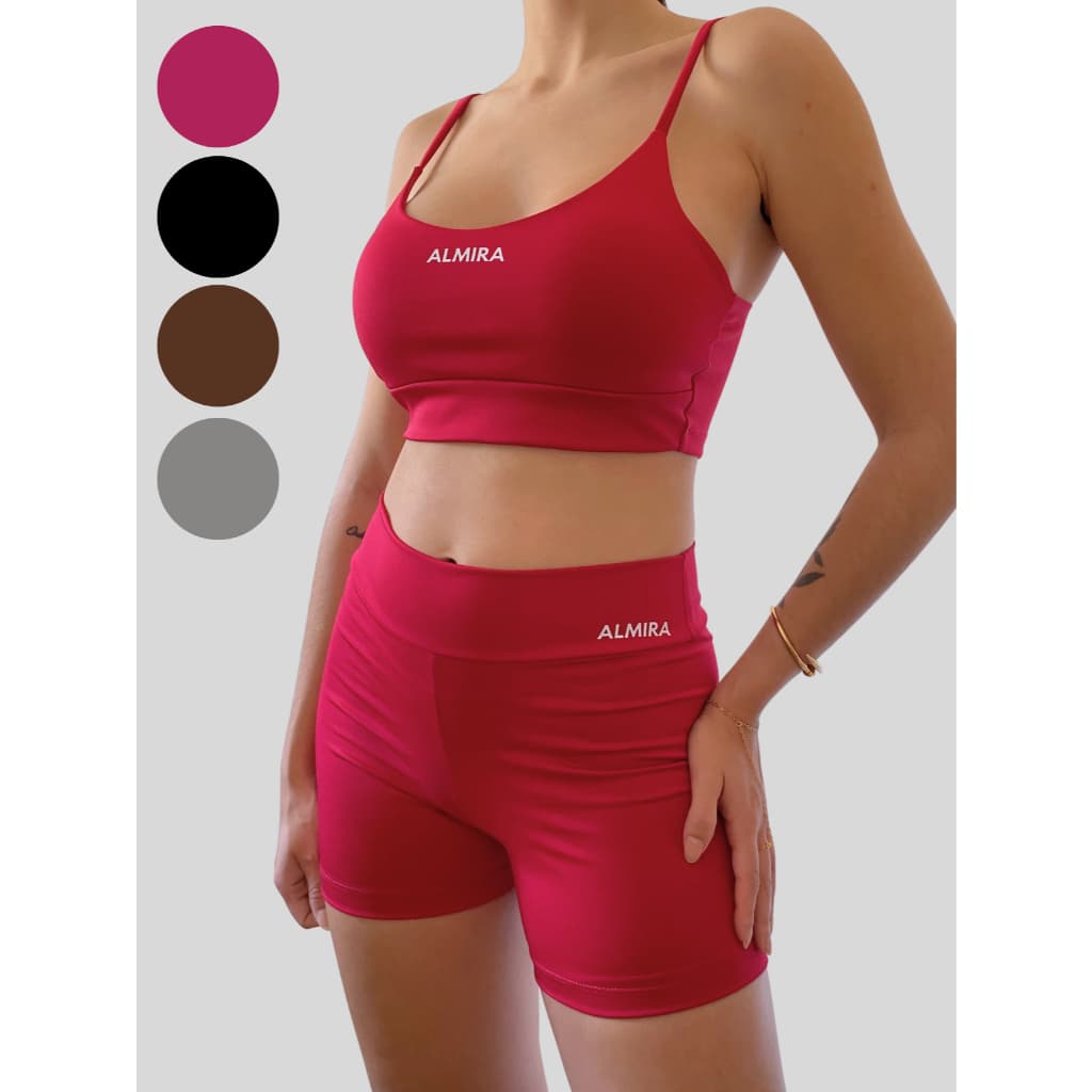 Conjunto Fitness Suplex Feminino Top e Short Roupa Treino Academia Yoga Atividade Física