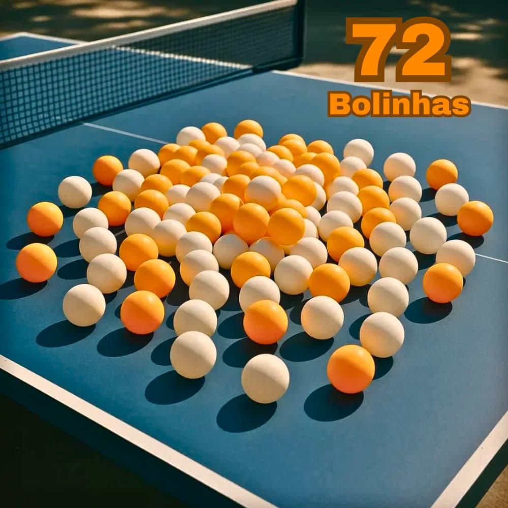 Kit 6, 12, 18, 24, 30, 36, 42, 48, 54, 60 ou 72 Bolinha Ping Pong Tênis de Mesa Profissional Esporte Treino Competição