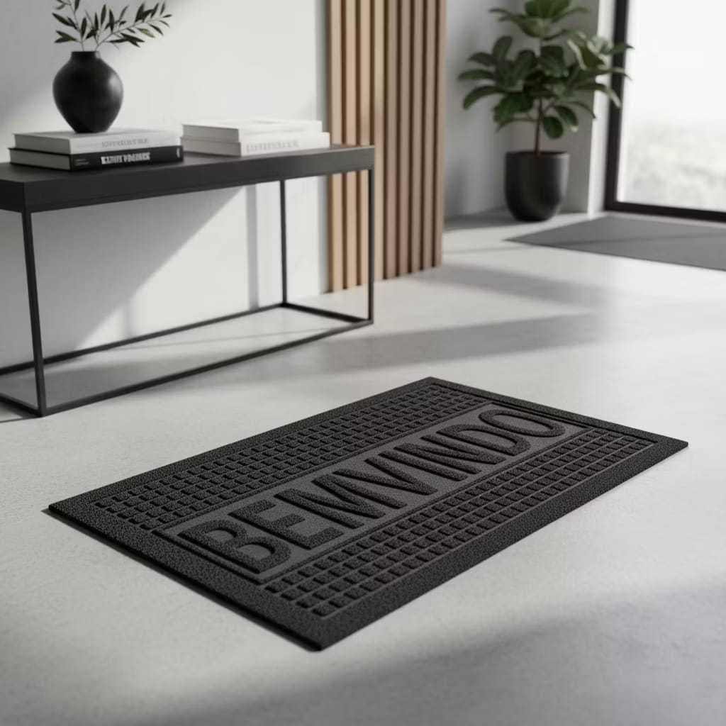 Tapete Capacho Bem-Vindo Qualidade Premium 0,40cm  x 0,60cm com Base Antiderrapante