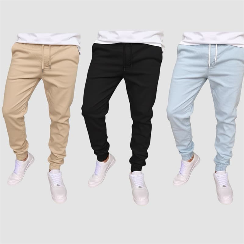 Kit com 3 Calças Jogger Masculina SlimFit Confortável