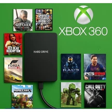HD 500GB Xbox 360 com case externa sistema Exploit com 246 títulos + 10000 jogos retro