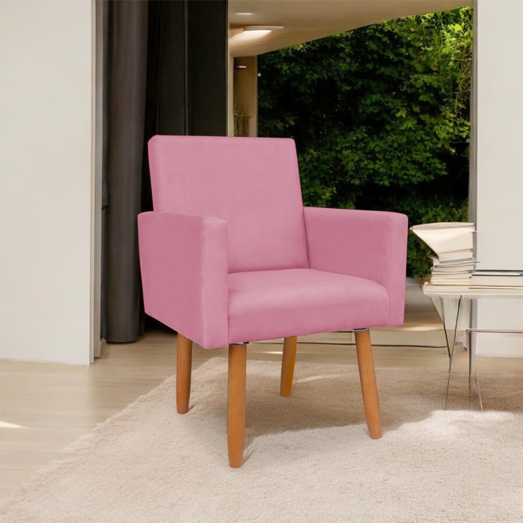 Poltrona para Sala Decorativa Nina Quarto Casa Recepção Barbearia Atendimento Consultóio Sala de Espera