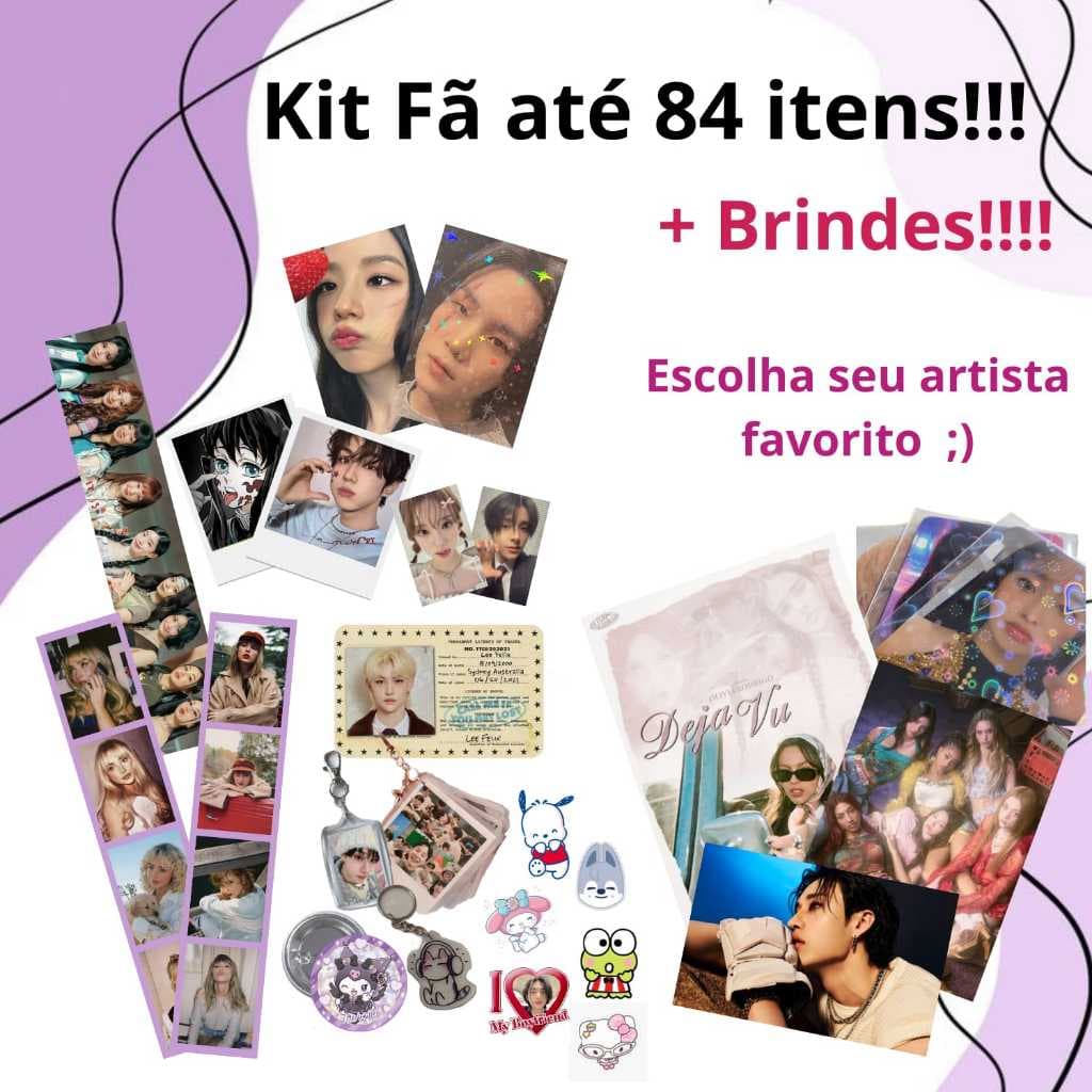Kit Fã Personalizado (Até 84 Itens) 100% Fanmade - KPOP, ANIMES, SERIES e muito mais!