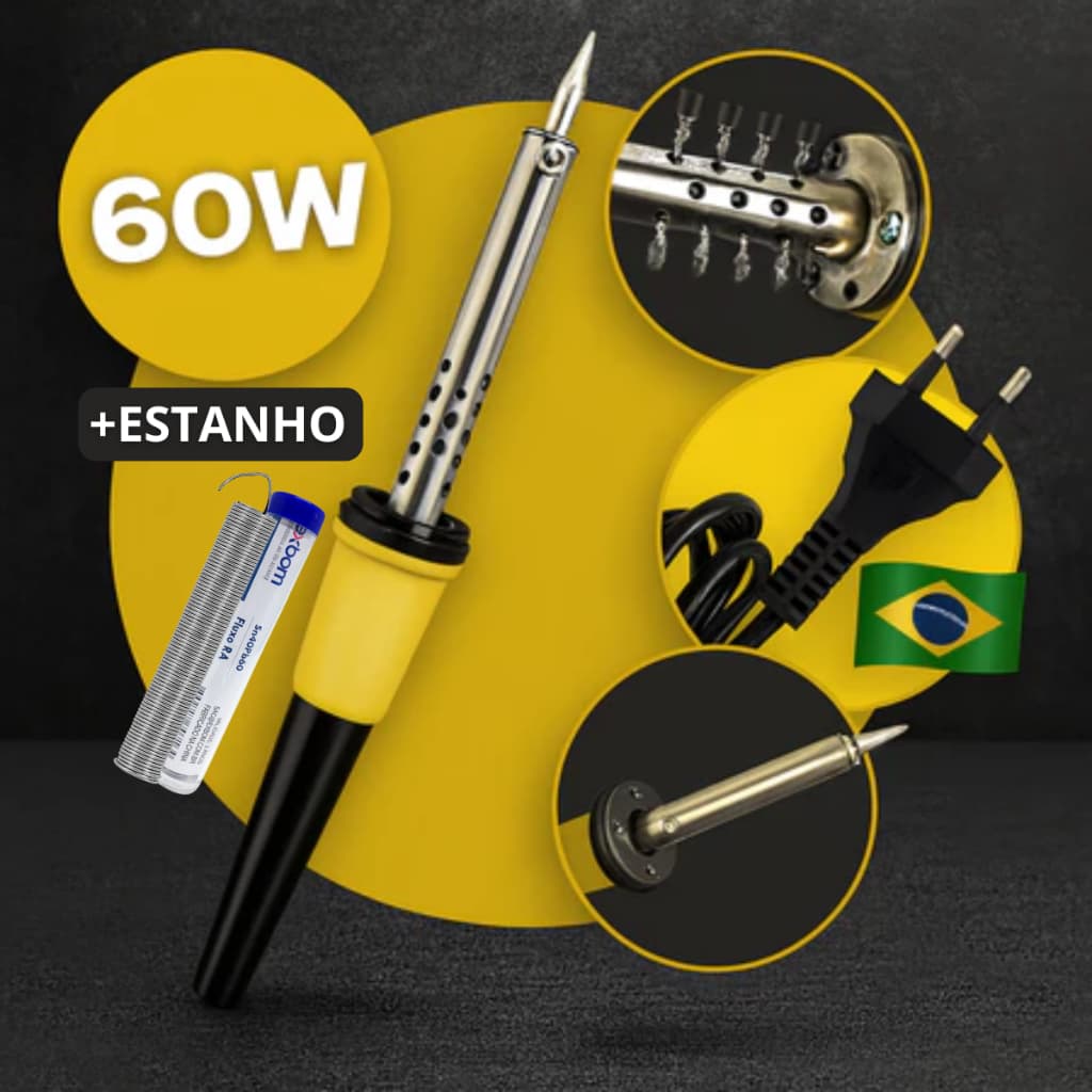 Kit Ferro de Solda 110/220V 60W 40W 30W Com Estanho Soldador Profissional 110v 220v Barato