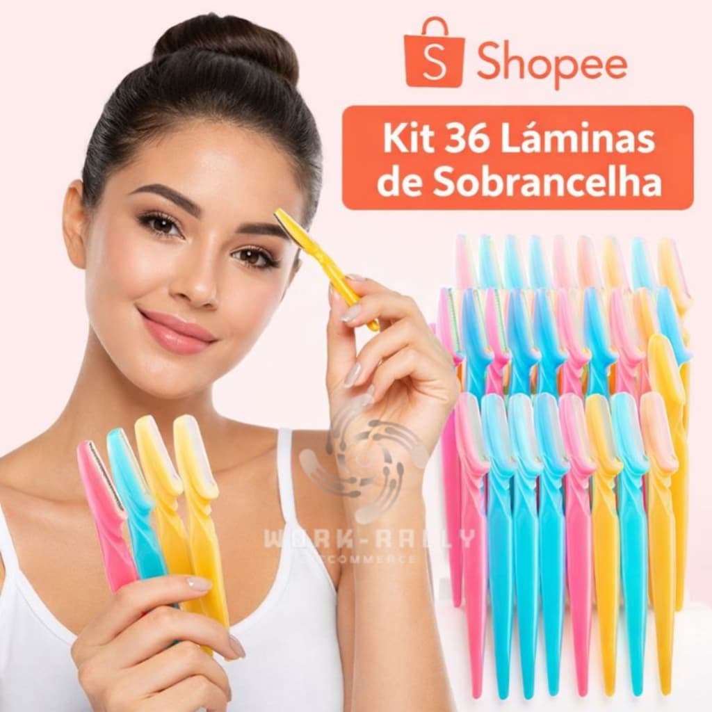 Kit 36/24/12 Laminas para Sobrancelha Multicolorida - Unissex Corpo e Rosto