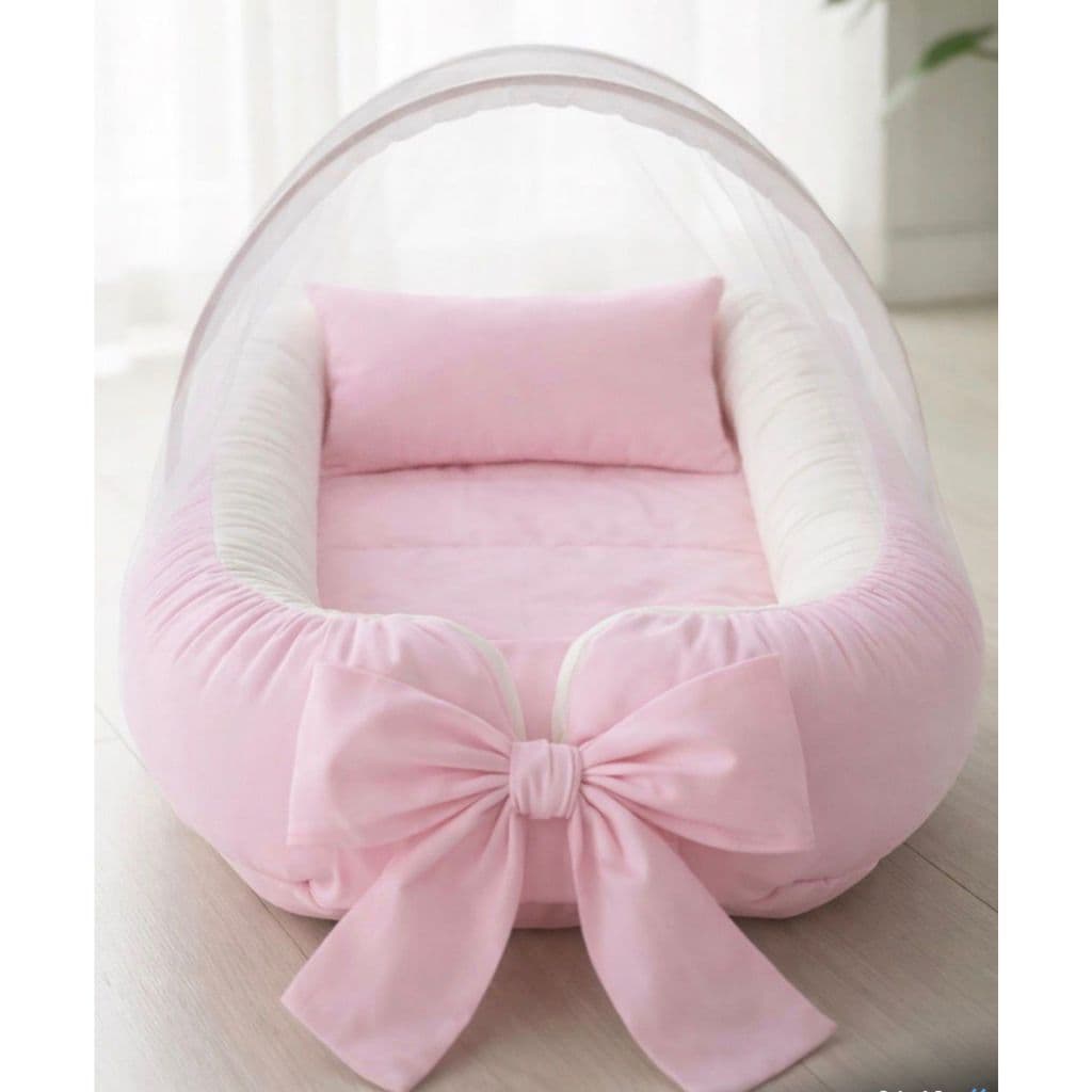 Ninho Redutor de Berço Com Mosquiteiro Aconchegante  e Seguro Para Bebês