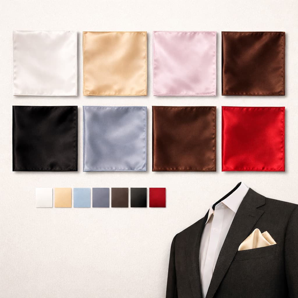 Lenço de Bolso Acetinado Em Lindas Cores 25x25cm Para Terno Blazer Paletó Festa Casamento Noivo Padrinho Formatura