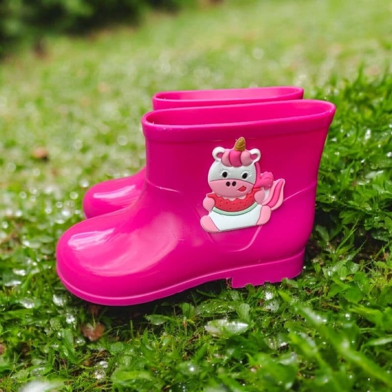 Galocha infantil para Meninas unicórnio Bota de criança confortável