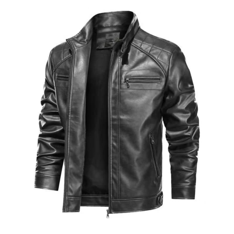 Jaqueta De Couro Masculina Casaco Blusa De Frio Impermeavel