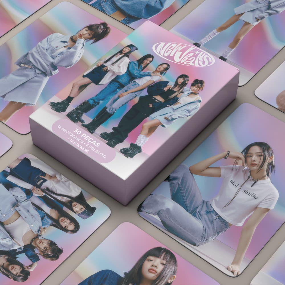 30 PÇS/BOX  PHOTOCARDS + STICKERS N*EWJEANS Colecionável com adesivos com caixa