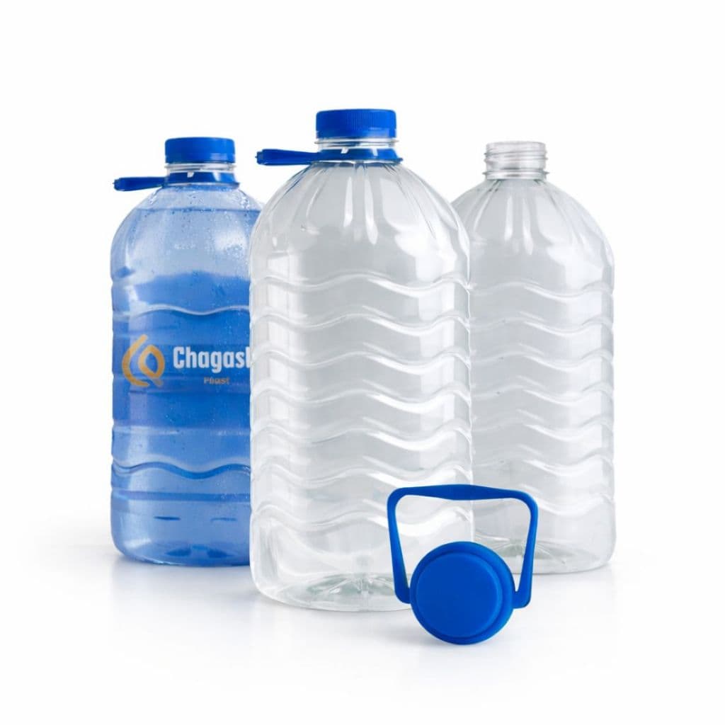 10 Galão Garrafão PET 5 Litros com Alça e Tampa – Bombona, Atacado, Envase, Água, Sucos, Quimicos