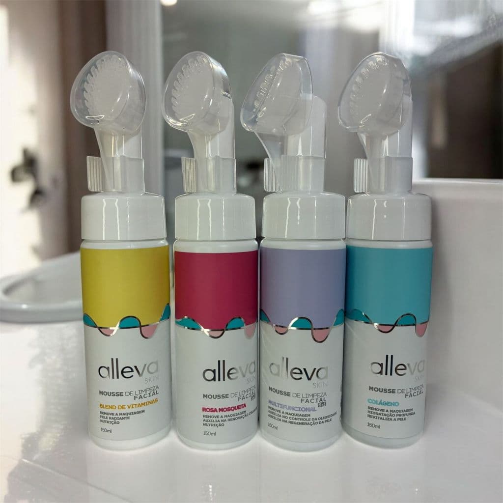 Mousse de Limpeza Facial Alleva — Limpeza Suave e Eficaz
