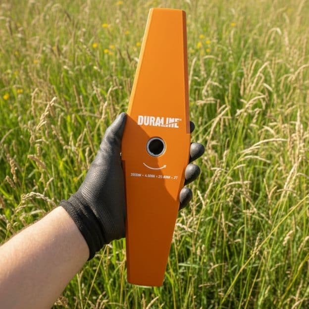 Lâmina Faca Duraline 4mm X 355mm Profissional Para Roçadeiras - Alta Durabilidade/ Furo Universal