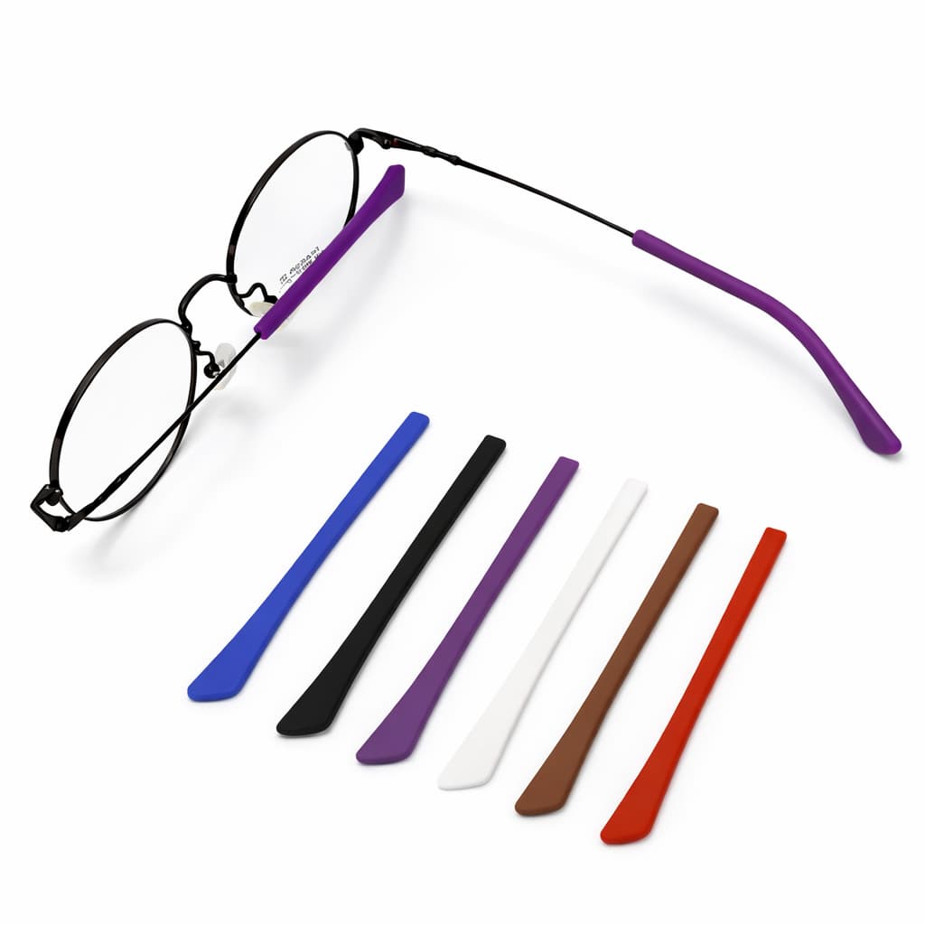 Ponteira de silicone para óculos, capa para perna de óculos, borracha protetor de perna de óculos