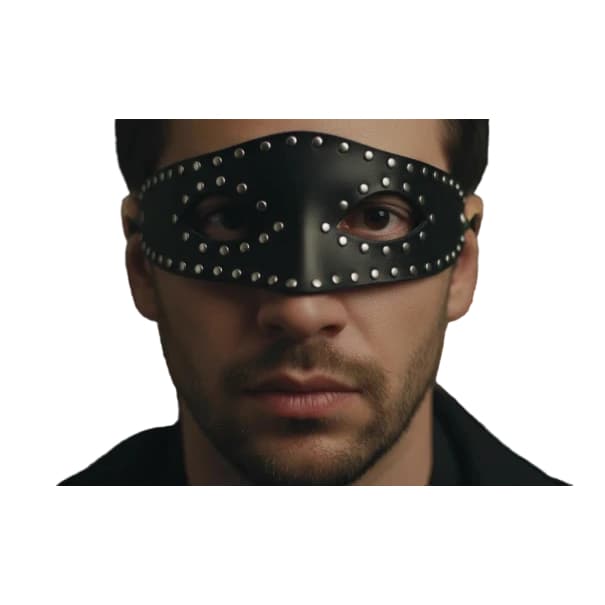 Máscara Madonna Com Rebites MM001 Couro Legítimo