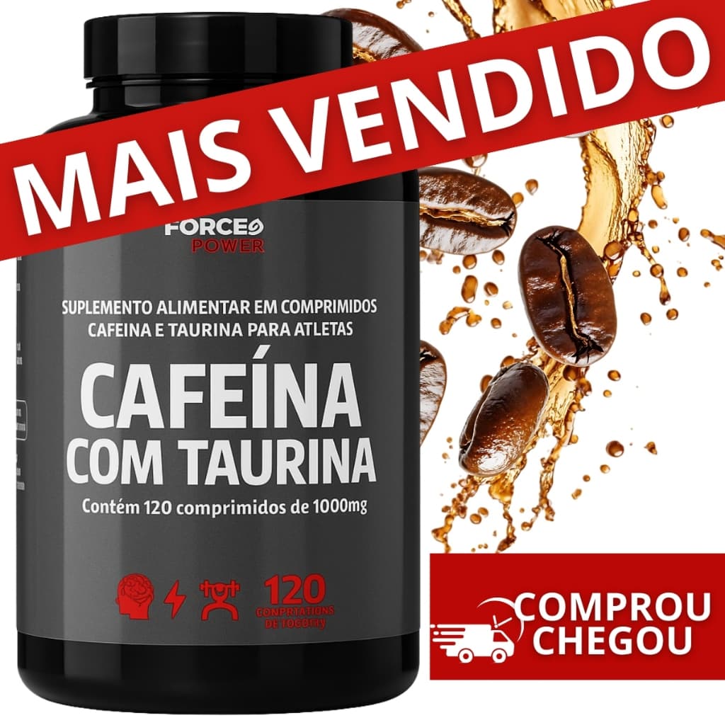 Cafeína com Taurina Termogênico Pré Treino 120 comprimidos ( PRODUTO PARA 60 DIAS CONSUMO )