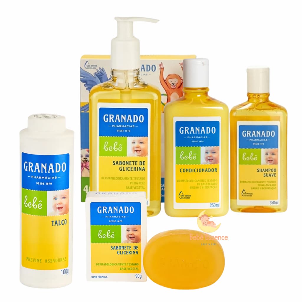 Kit Bebê Granado Infantil Hora Do Banho Higiene com 05 itens Completo
