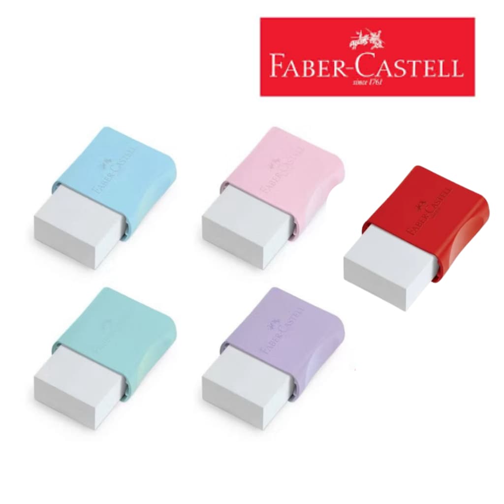 Borracha Faber-Castell Max Branca Tons Pastel | Escolar | Escritório | Material