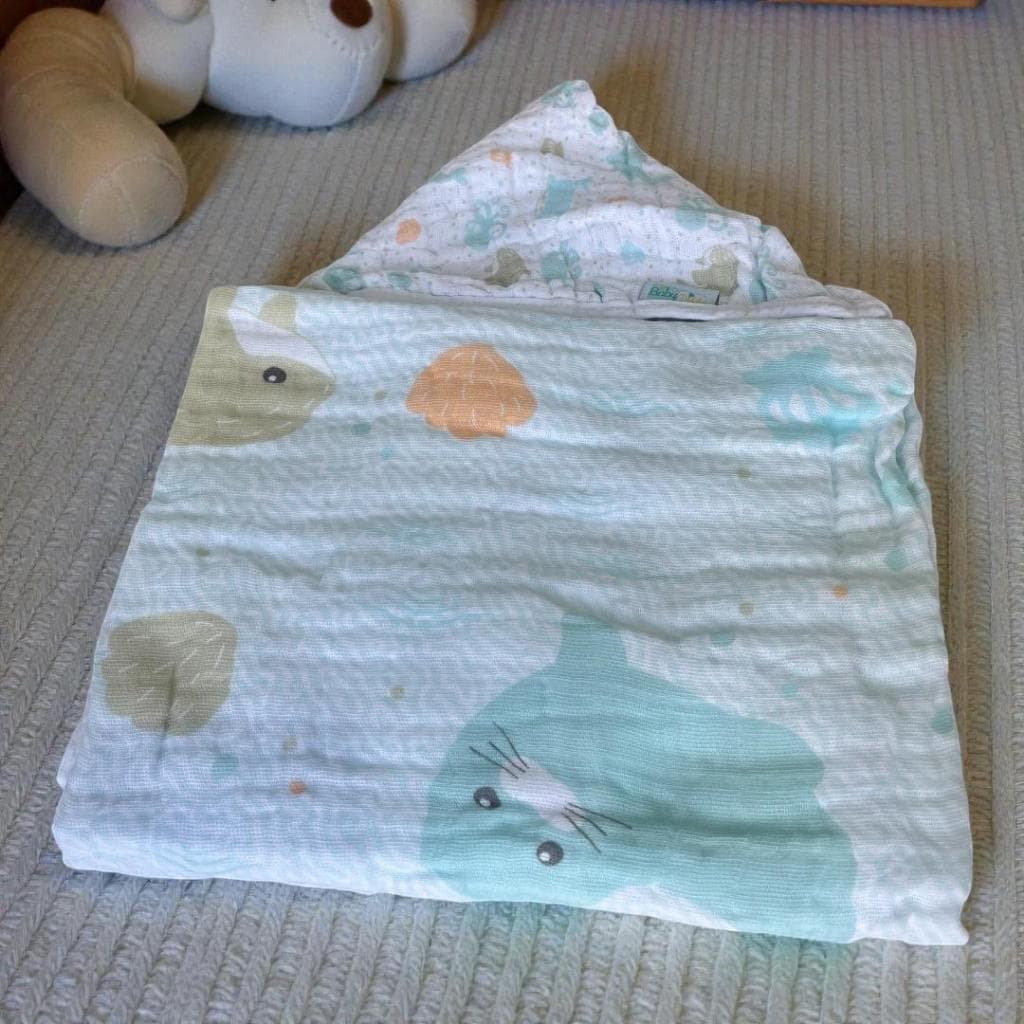 Toalha de Banho Bebê com Capuz 100% Algodão | Super Soft 85x85cm | Extra Macia e Absorvente