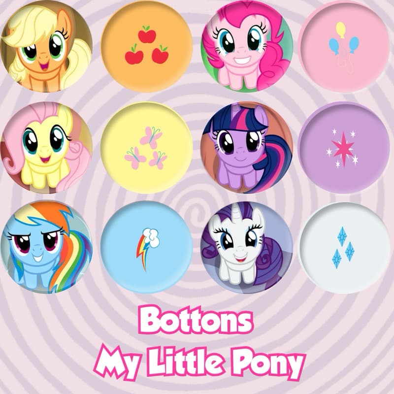 Bottons /lMy Little Pony - Botum / Boton / Broche (4,5cm)