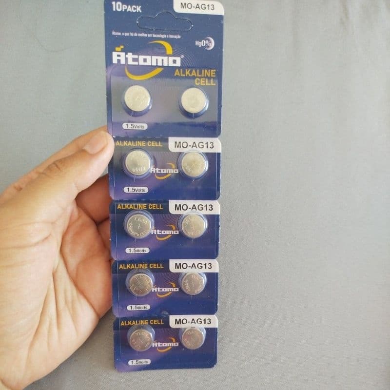 Kit 10 bateria de lítio pilha redonda LR44 / AG13