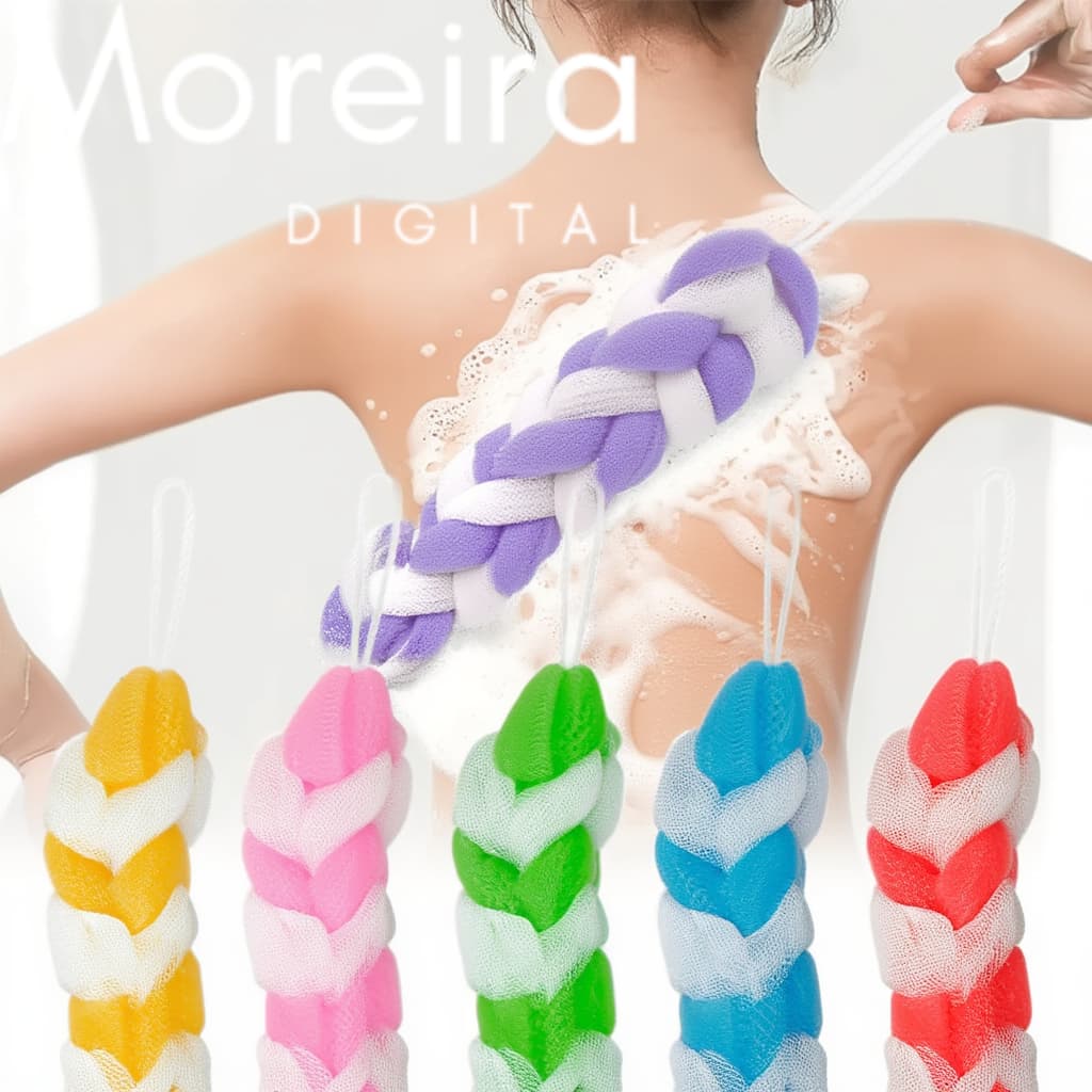 Esponja de Banho Longa Nylon Macia Cordinha Bucha de Banho Delicada Embalada Individual