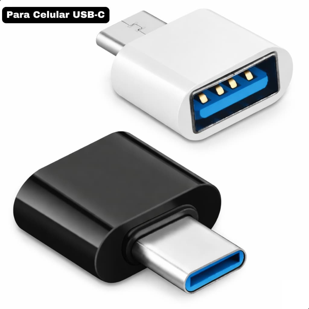 Adaptador OTG USB-C Para USB Fêmea Celular Transfere Dados