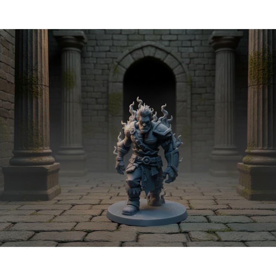 Miniatura Scorched Earth Titan 75mm – Boss RPG de Mesa TTRPG