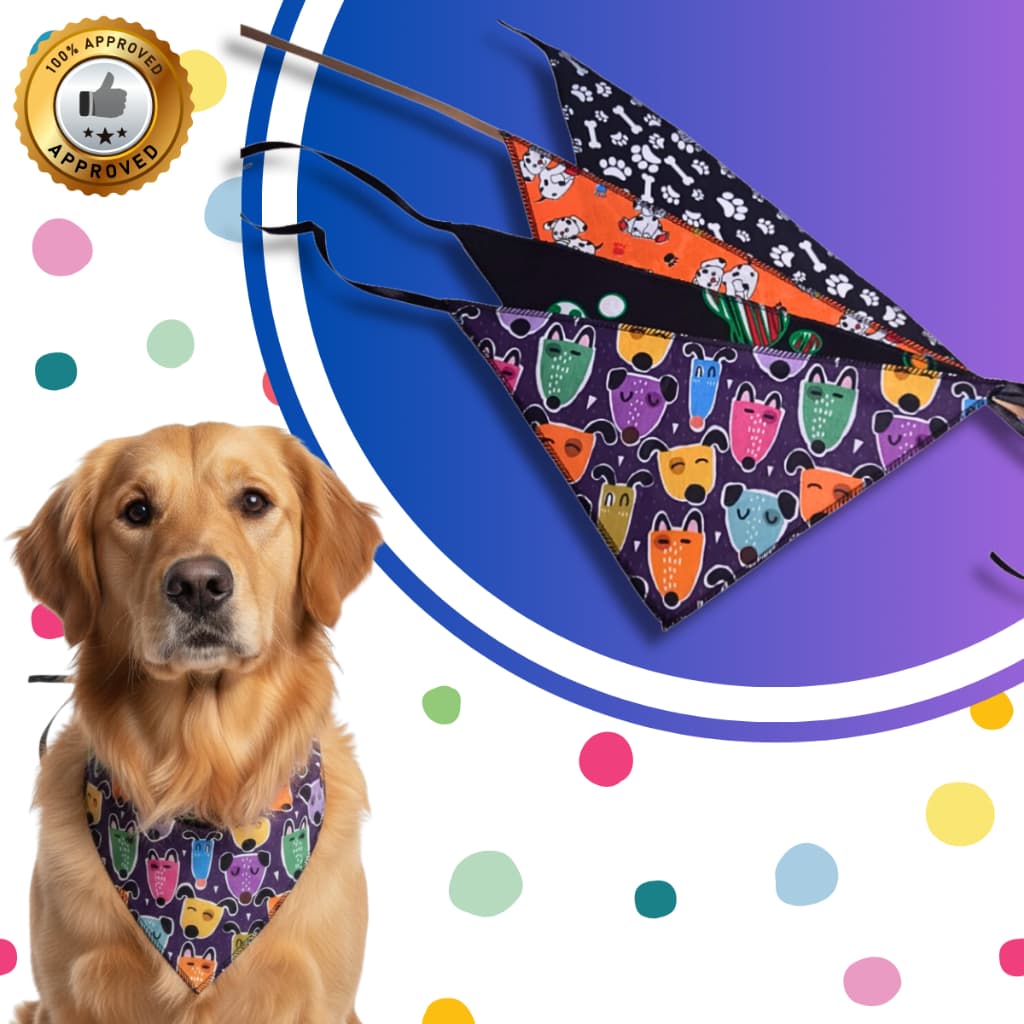 Kit 15 Bandana Pet G, Macho, Cachorro, Cães, Banho e Tosa, Pet Shop