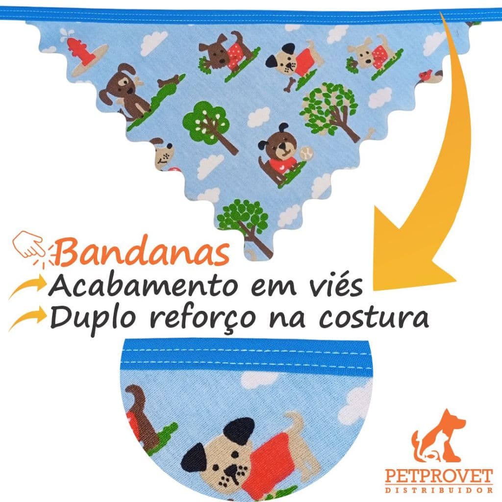 Bandana GG para cães banho tosa pacote 24 unidades