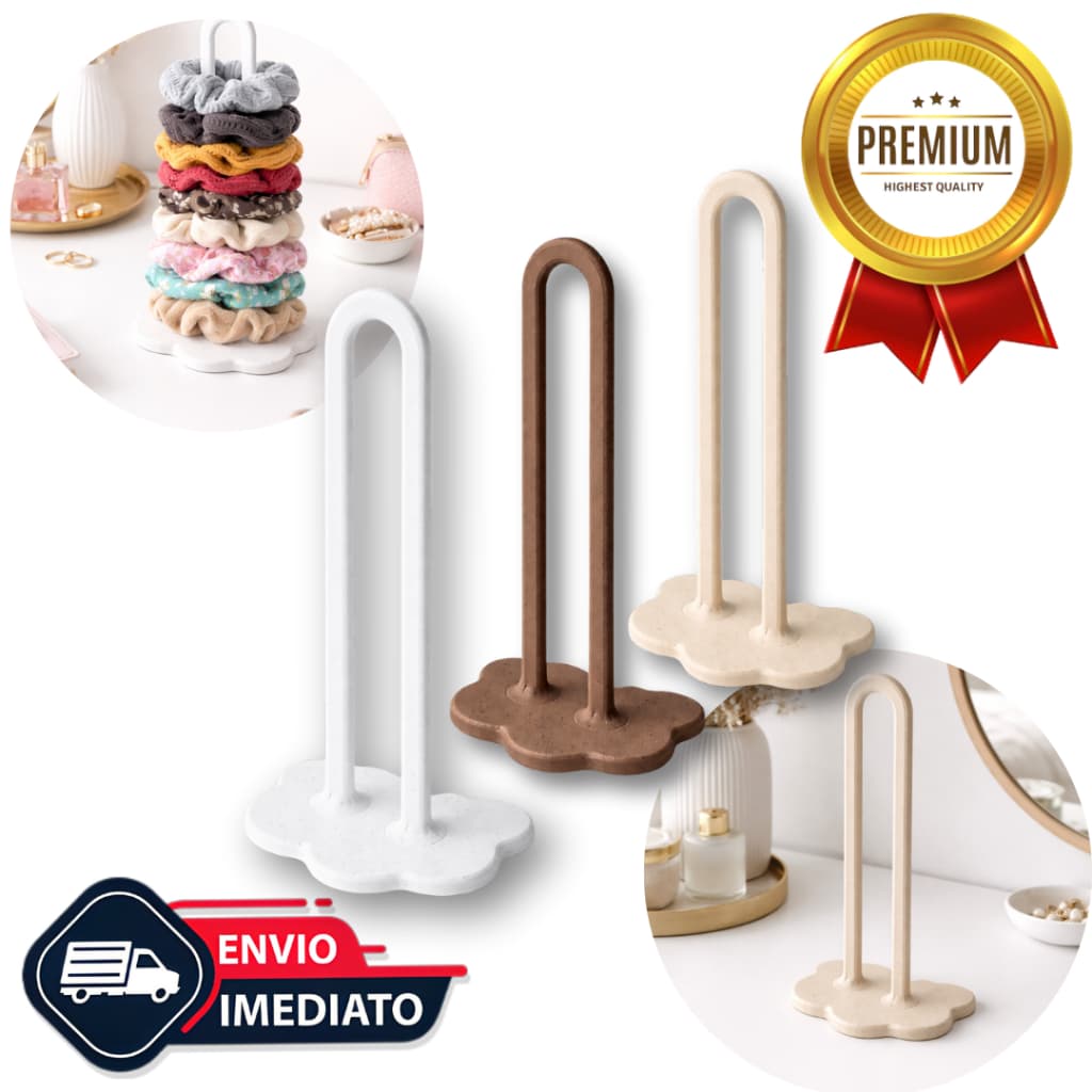 Suporte Organizador para Xuxinhas e Elásticos de Cabelo em Impressão 3D para Casa Compacto/ Útil PLA