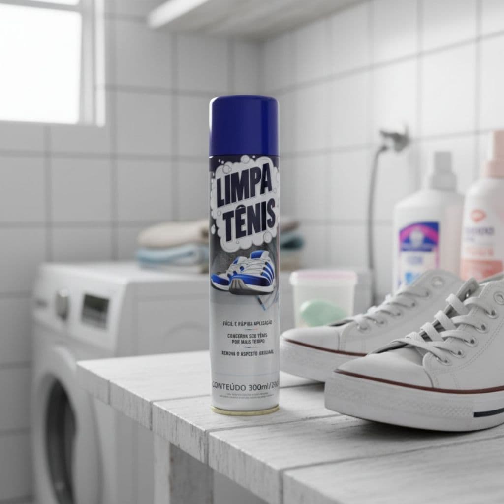 Limpa Tênis Espuma Spray Limpeza a Seco Remove Encardido Sujeira Branco e Colorido Profissional Petroplus