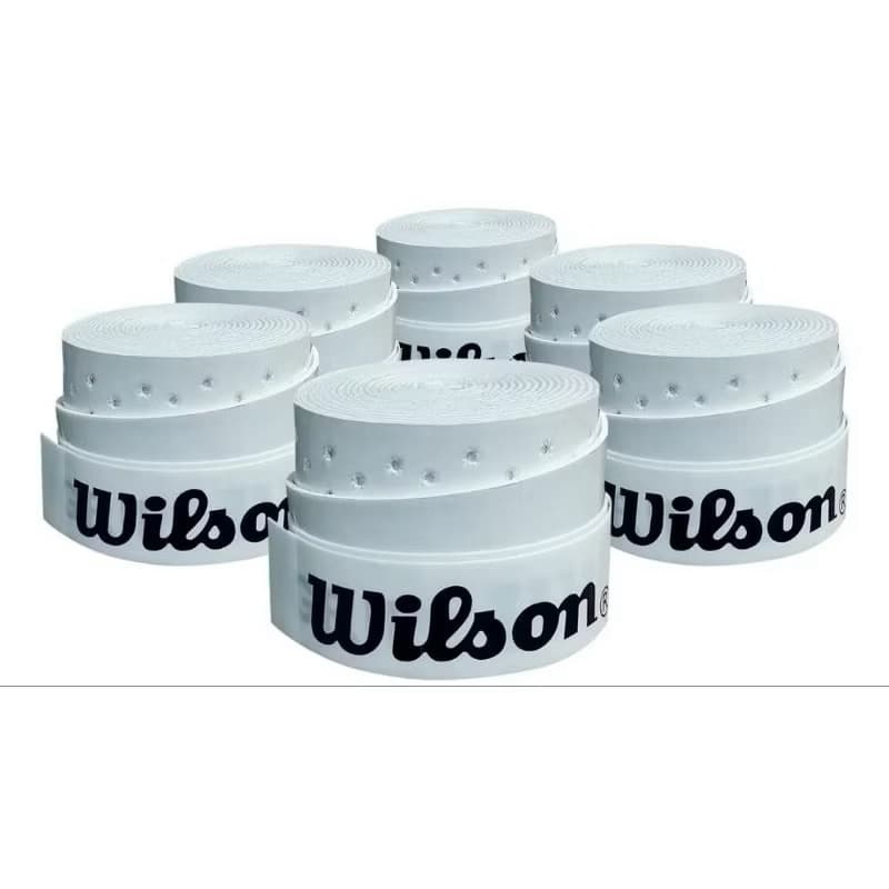 kit 20 Overgrip Wilson Para raquete Beach Tennis Padel Pickleball tennis Cor Branco perfurado envio imediato