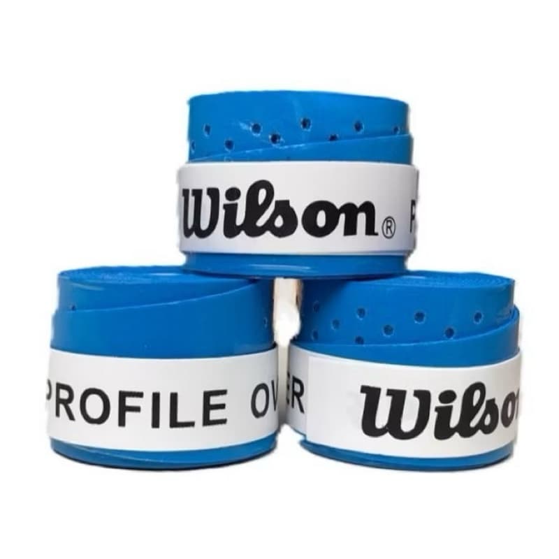 kit 10 Overgrip Wilson Para raquete Beach Tennis Padel Pickleball tennis Cor Azul perfurado envio imediato
