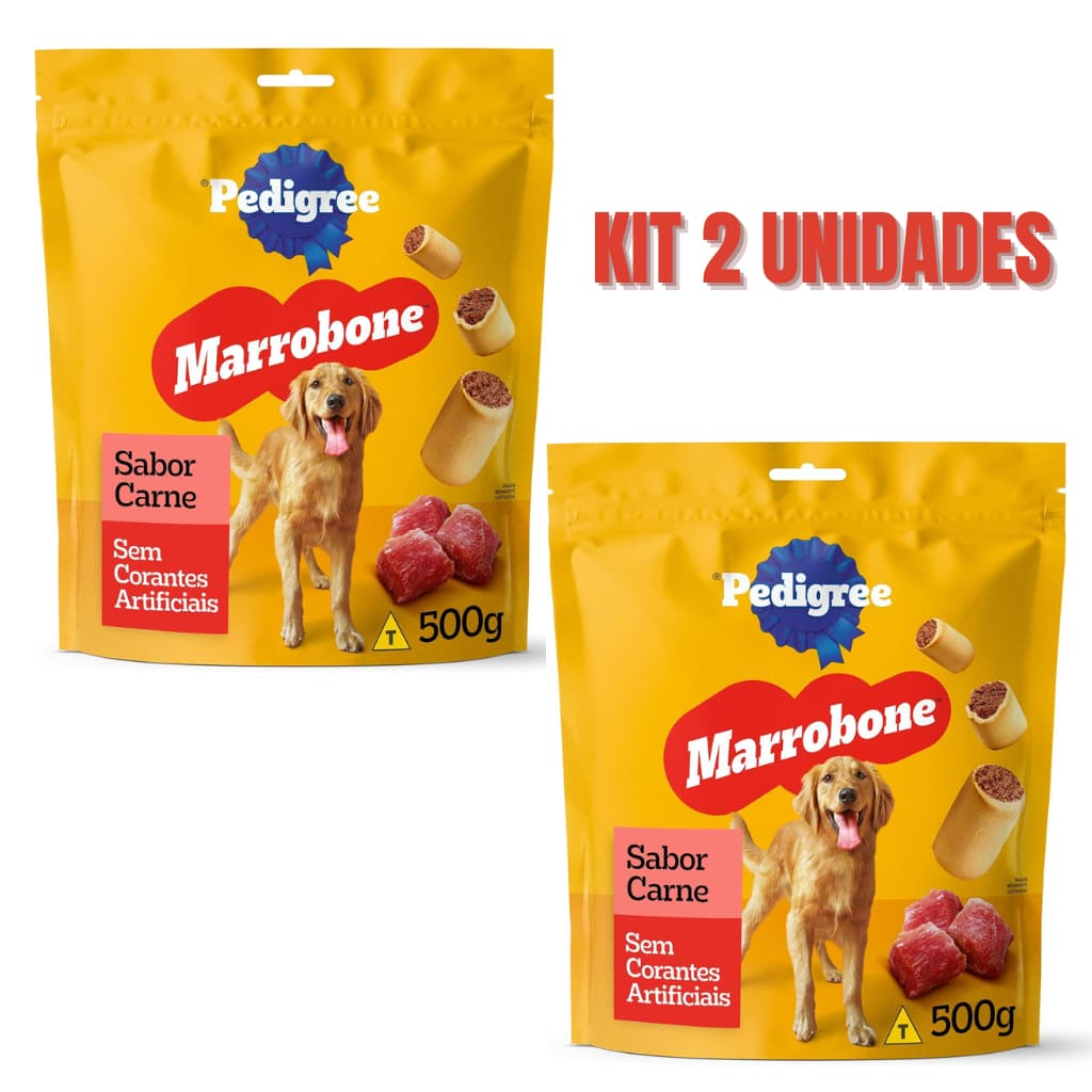 BISCOITO PEDIGREE MARROBONE  500GR KIT 02 UN