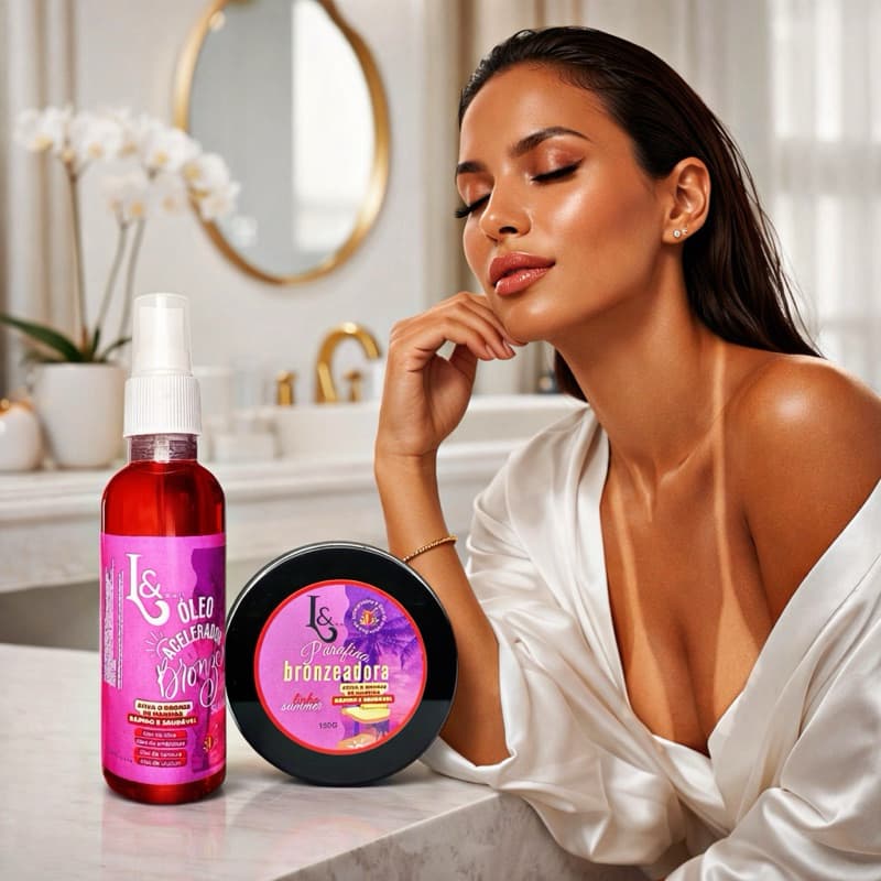 Kit Oléo Acelerador De Bronze 150ml  + Parafina Bronzeadora 150g Summer L&Beauty