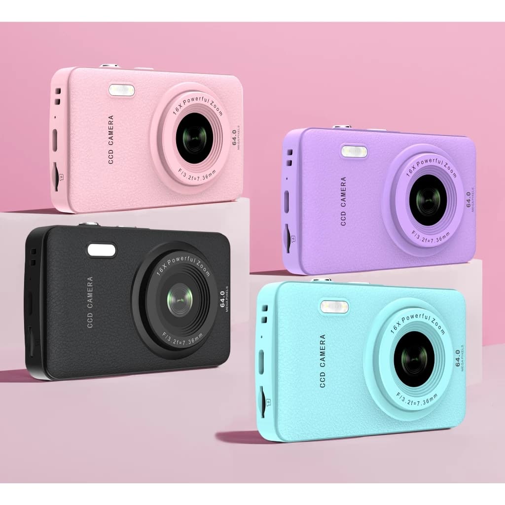 CCD Câmera Digital HD 1080P Tela De 2.8 Polegadas 18X Zoom 4K Suporta Reprodução De MP3 Vlog para Crianças e Estudantes