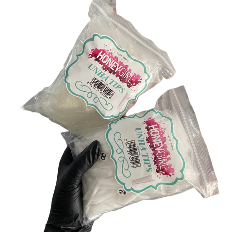 Unhas Tips Extra Longa Bailarina Honey Girl 600und TRANSPARENTE