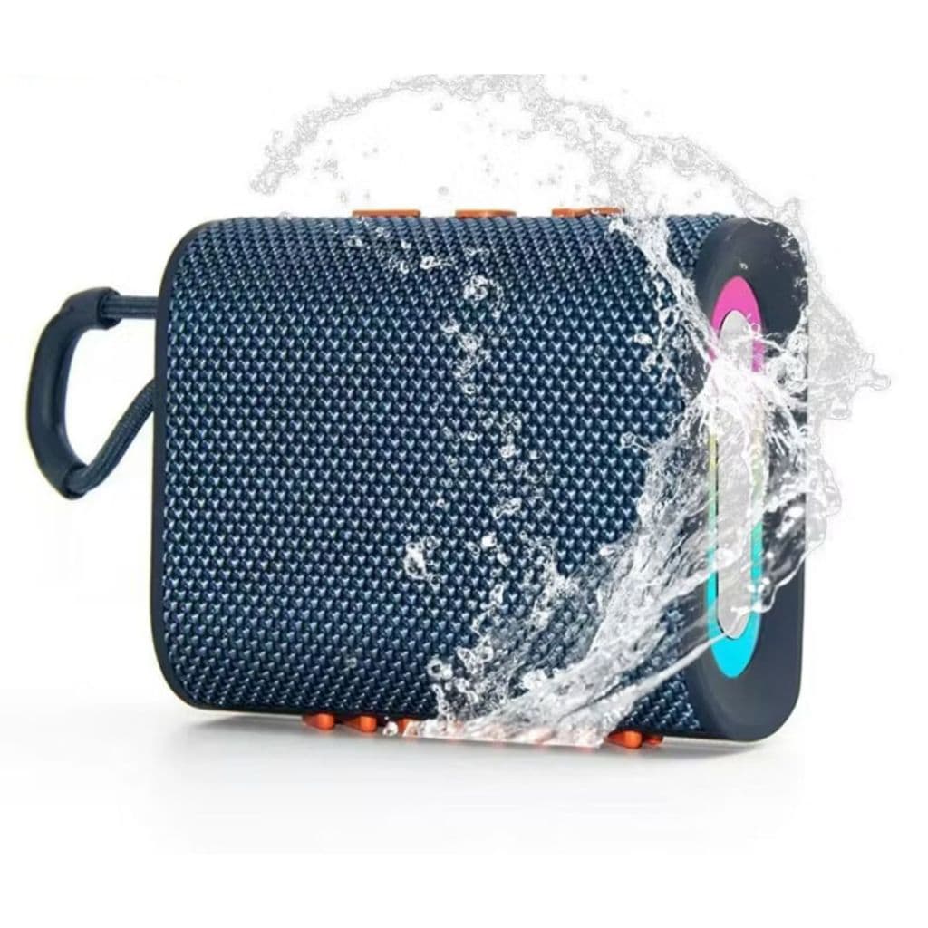 Caixa de Som Bluetooth  Portátil com Bateria Esportiva - Reproduz por MicroSD, USB e Rádio FM