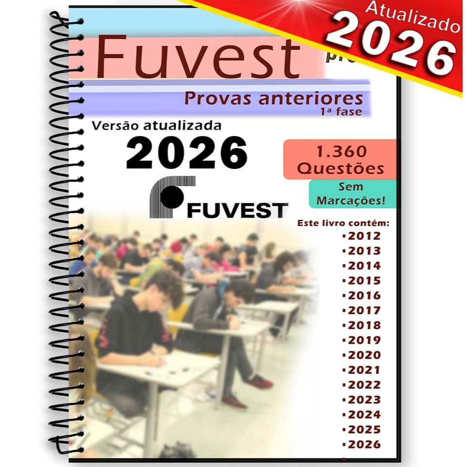 Fuvest 1ª fase 2012 a 2026 + gabaritos