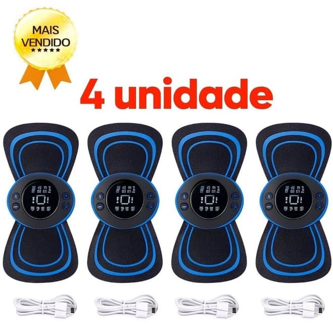 Mini Massageador EMS Estimulador Elétrico De Pescoço Portátil Para Alívio Dor Muscular Cervical