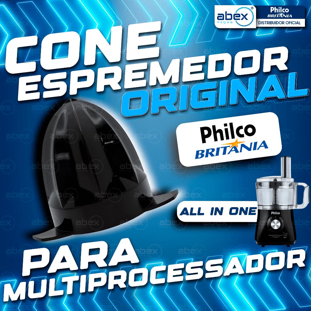 Cone Espremedor Frutas Philco Britânia Multiprocessador All In One Citrus Com Engrenagem Original