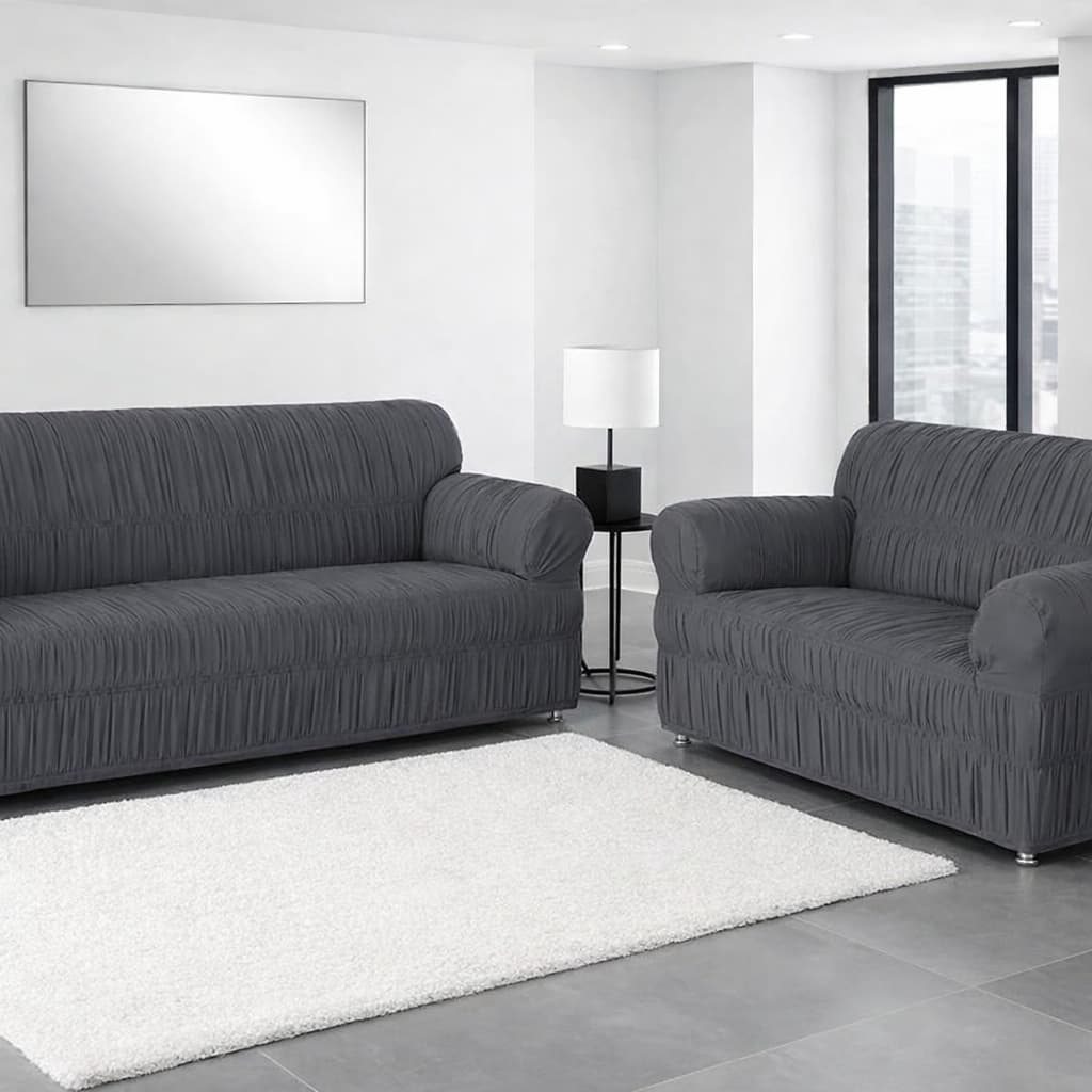 Kit Capa De Sofá 3 E 2 Lugares Com 21 Elásticos em Malha Gel