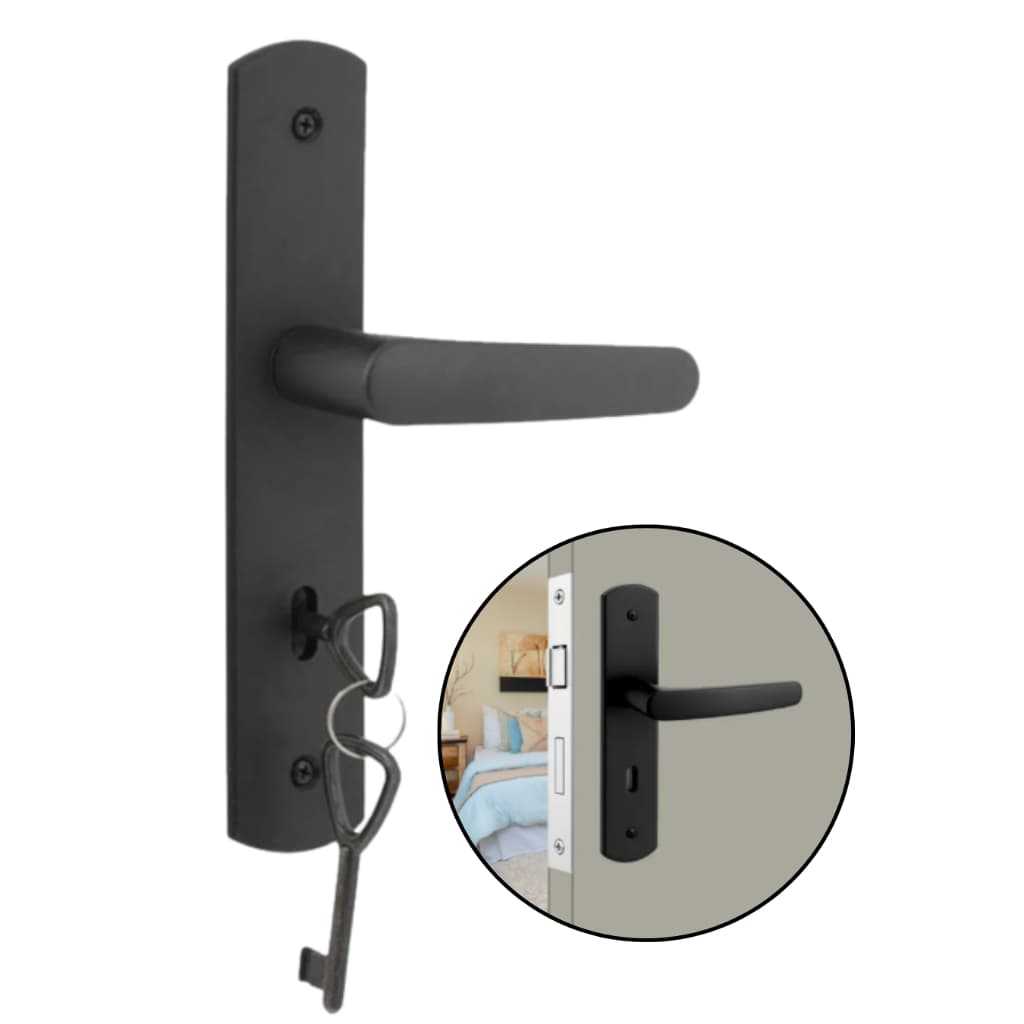 Fechadura Interna Ipanema Reta Premium Preto - Suavidade e Durabilidade feita para quartos