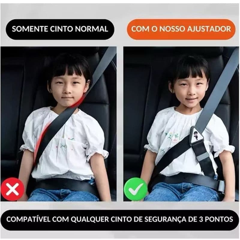 Ajuste Seguro Plus Adaptador Cinto De Segurança Para Criança