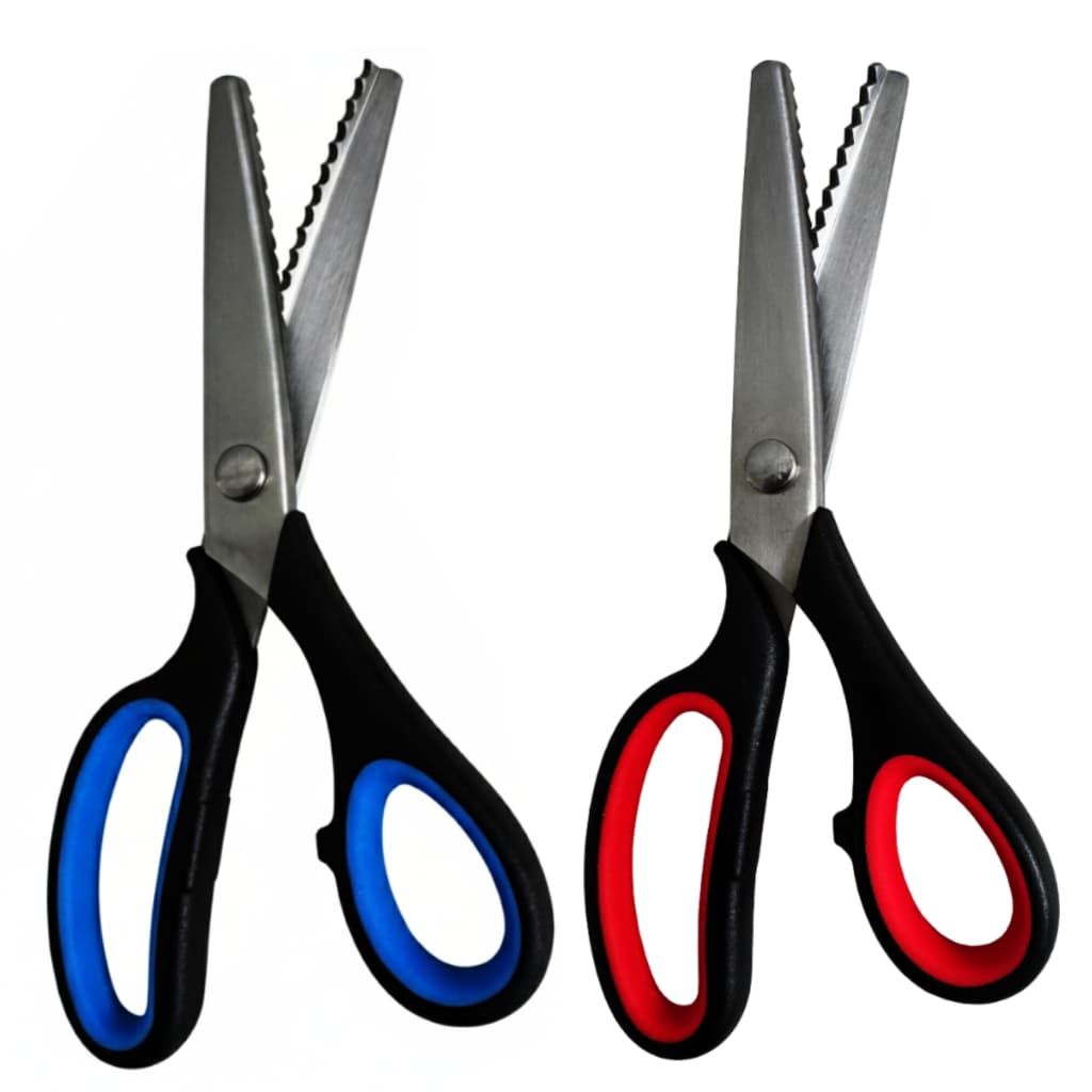 Kit 2 Tesouras De Picotar Zig Zag + Escalope tesoura Zig Zag + ondinhas Corte Profissional